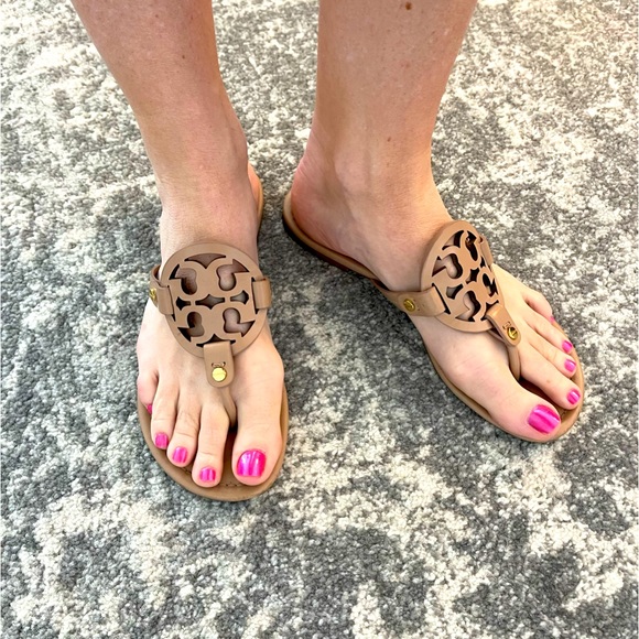 Tory Burch Shoes - Tory Burch Miller calf leather light makeup nude tan sandals 7